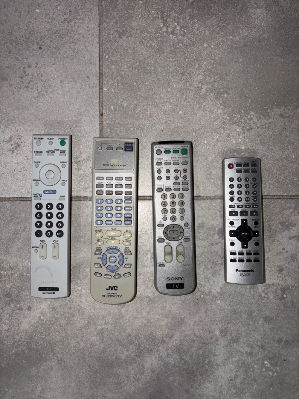 Sony Silver TV Remote Additional Remotes y2k vintage throwback set design prop
